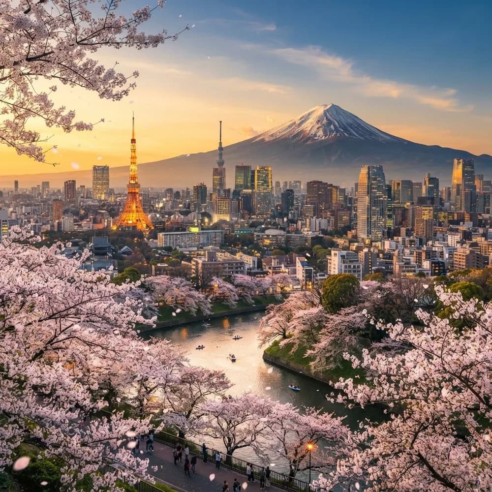 Tokyo và núi Phú Sĩ